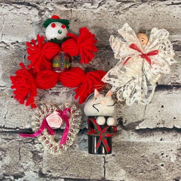 Vintage 90s Ornaments- Handmade - Picture 1 of 16